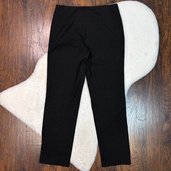 Talbots Dress Pants 10 Black Heritage Fit Straight Leg Side Zip Stretch Women's - Picture 5 of 9